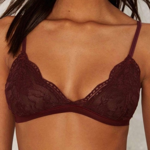 Nasty Gal Other - French Affair Burgundy Bralette